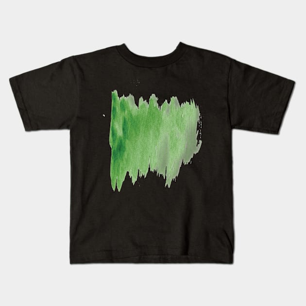 Green abstract painting, Green Creativity Kids T-Shirt by MADISON NICHOLAS